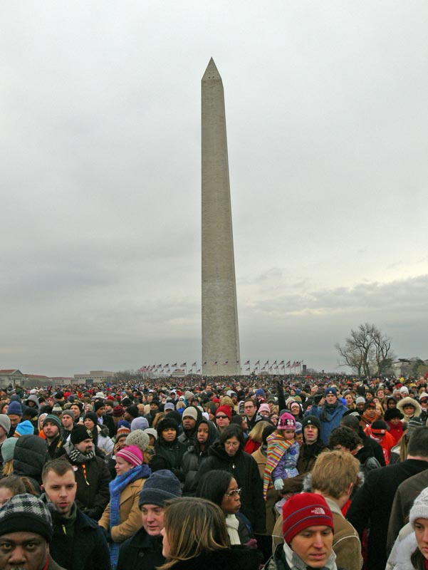 View from behind us, looking back towards the Washington Monument View from behind us, looking back towards the Washington Monument