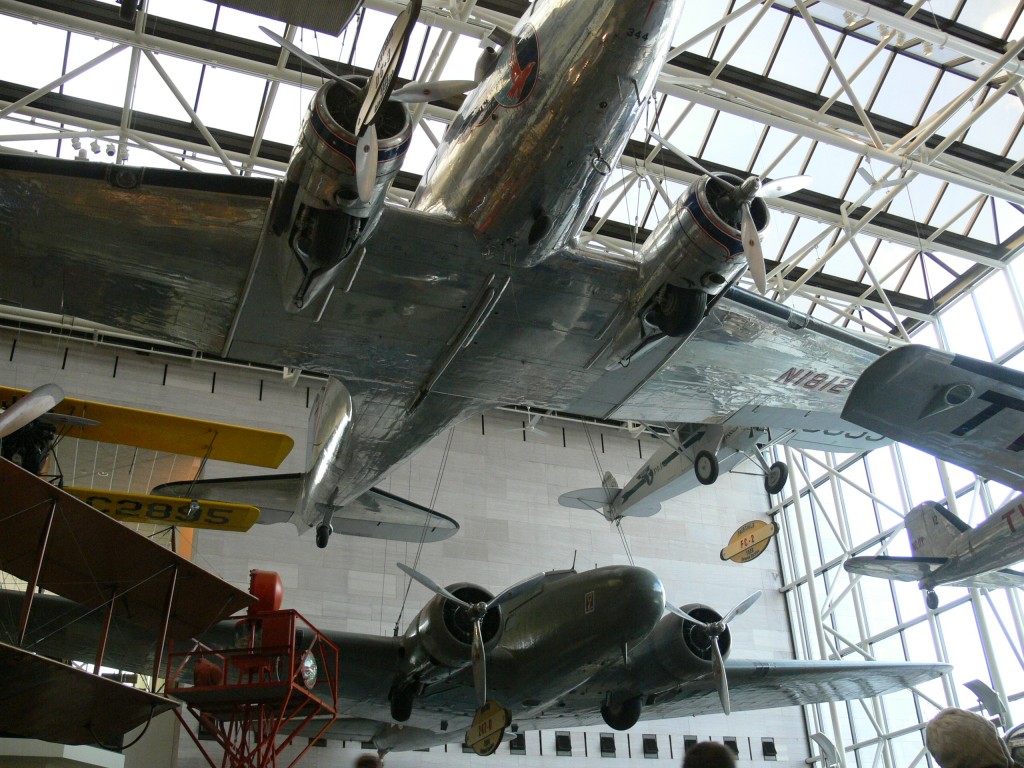 Douglas DC-3 (top-center) 