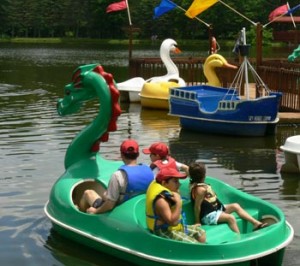 Let's ride across the lake on a dragon!